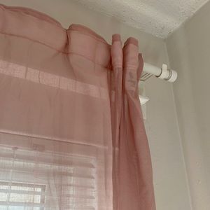 Brand New Sheer Drapes H&M Home Soft Pink
